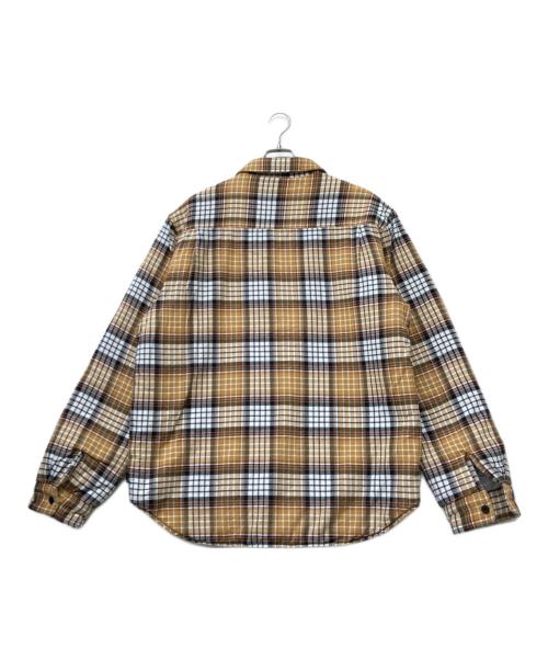 stussy（ステューシー）stussy (ステューシー) Quilted Lined Plaid Shirt(キルテッド　ラインド　プラッド　シャツ) ブラック×イエロー サイズ:サイズＬの古着・服飾アイテム