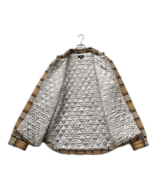 stussy（ステューシー）stussy (ステューシー) Quilted Lined Plaid Shirt(キルテッド　ラインド　プラッド　シャツ) ブラック×イエロー サイズ:サイズＬの古着・服飾アイテム