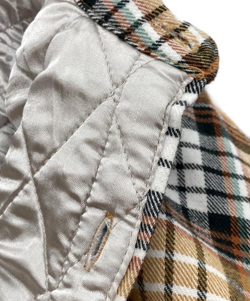 stussy（ステューシー）stussy (ステューシー) Quilted Lined Plaid Shirt(キルテッド　ラインド　プラッド　シャツ) ブラック×イエロー サイズ:サイズＬの古着・服飾アイテム