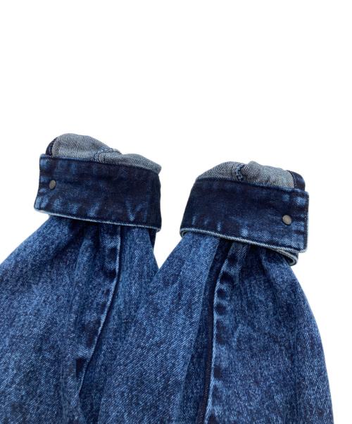 AVIREX（アヴィレックス）AVIREX (アヴィレックス) LEATHER PATCH DENIM JACKET(レザー パッチ デニム ジャケット) インディゴ サイズ:SIZELの古着・服飾アイテム