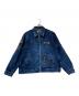 AVIREX（アヴィレックス）の古着「LEATHER PATCH DENIM JACKET(レザー パッチ デニム ジャケット)」｜インディゴ