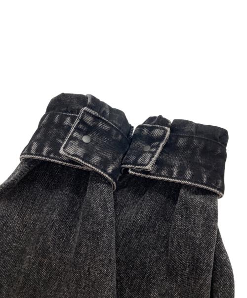 AVIREX（アヴィレックス）AVIREX (アヴィレックス) LEATHER PATCH DENIM JACKET(レザー パッチ デニム ジャケット) ブラック サイズ:SIZELの古着・服飾アイテム