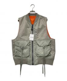 AVIREX（アヴィレックス）の古着「SLEEVELESS MA-1 VEST(スリーブレス エムエーワン ベスト)」｜グレー