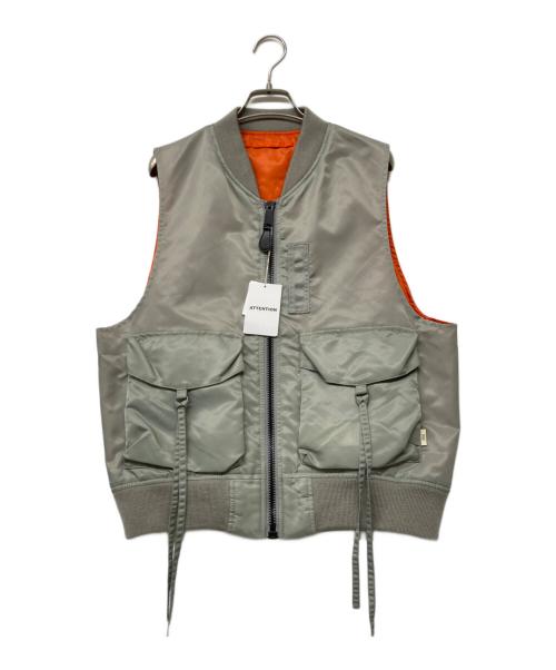 AVIREX（アヴィレックス）AVIREX (アヴィレックス) SLEEVELESS MA-1 VEST(スリーブレス エムエーワン ベスト) グレー サイズ:SIZEM 未使用品の古着・服飾アイテム