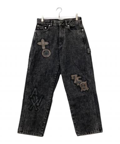 中古・古着通販】AVIREX (アヴィレックス) LEATHER PATCH DENIM PANTS