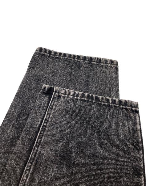 AVIREX（アヴィレックス）AVIREX (アヴィレックス) LEATHER PATCH DENIM PANTS(レザー パッチ デニム パンツ) ブラック サイズ:SIZELの古着・服飾アイテム