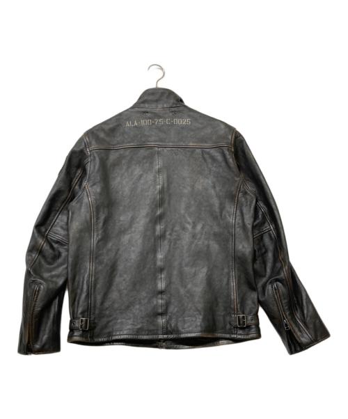 AVIREX（アヴィレックス）AVIREX (アヴィレックス) SHEEP SKIN STAND RIDERS JACKET(シープスキン スタンド ライダース ジャケット) ブラック サイズ:sizeXLの古着・服飾アイテム
