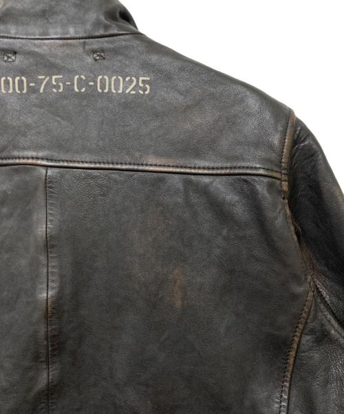AVIREX（アヴィレックス）AVIREX (アヴィレックス) SHEEP SKIN STAND RIDERS JACKET(シープスキン スタンド ライダース ジャケット) ブラック サイズ:sizeXLの古着・服飾アイテム