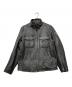 AVIREX（アヴィレックス）の古着「SHEEP SKIN STAND RIDERS JACKET(シープスキン スタンド ライダース ジャケット)」｜ブラック