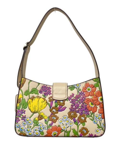 COACH（コーチ）COACH (コーチ) エライザ ガーデンフローラルプリントショルダーバッグ アイボリーの古着・服飾アイテム