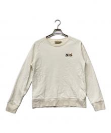 maison kitsune（メゾンキツネ）の古着「FOX PATCH クルーネックスウェット」｜ホワイト