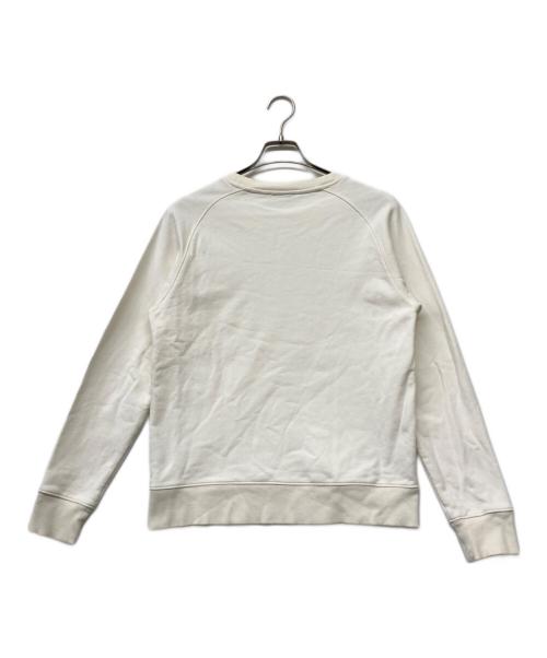 maison kitsune（メゾンキツネ）maison kitsune (メゾンキツネ) FOX PATCH クルーネックスウェット ホワイト サイズ:Sの古着・服飾アイテム