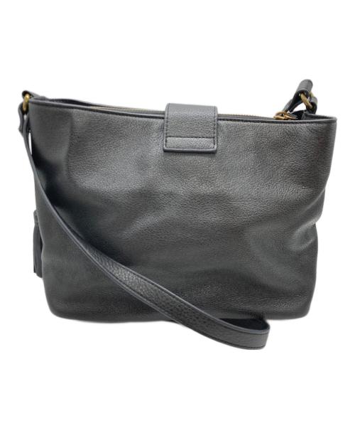MACKINTOSH PHILOSOPHY（マッキントッシュ フィロソフィー）MACKINTOSH PHILOSOPHY (マッキントッシュ フィロソフィー) フリンジレザーショルダーバッグ ブラックの古着・服飾アイテム