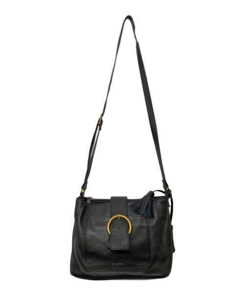 MACKINTOSH PHILOSOPHY（マッキントッシュ フィロソフィー）MACKINTOSH PHILOSOPHY (マッキントッシュ フィロソフィー) フリンジレザーショルダーバッグ ブラックの古着・服飾アイテム