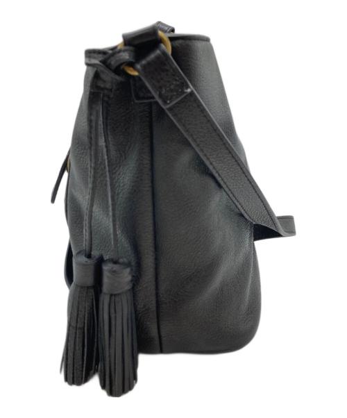MACKINTOSH PHILOSOPHY（マッキントッシュ フィロソフィー）MACKINTOSH PHILOSOPHY (マッキントッシュ フィロソフィー) フリンジレザーショルダーバッグ ブラックの古着・服飾アイテム