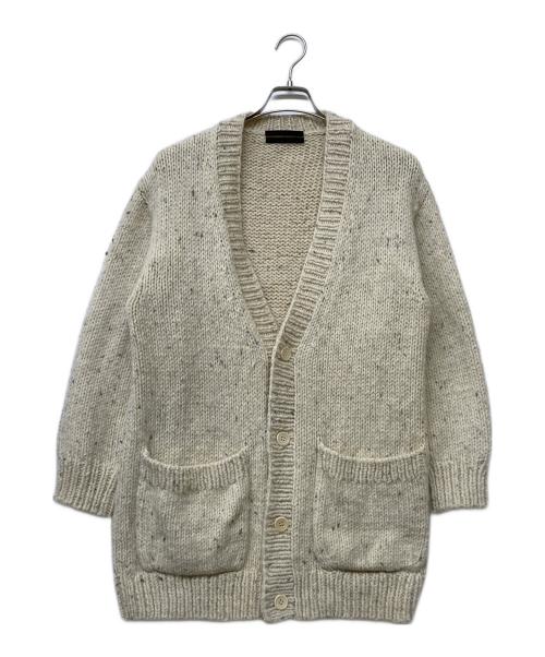 UNUSED（アンユーズド）UNUSED (アンユーズド) アンゴラモヘヤブレンドローゲージニットカーディガン アイボリーの古着・服飾アイテム
