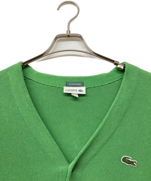 LACOSTE（ラコステ）LACOSTE (ラコステ) BEAMS (ビームス) 別注 コットンカーディガン グリーン サイズ:sizeSの古着・服飾アイテム