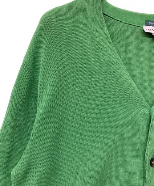 LACOSTE（ラコステ）LACOSTE (ラコステ) BEAMS (ビームス) 別注 コットンカーディガン グリーン サイズ:sizeSの古着・服飾アイテム