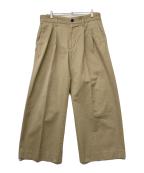 URUウル）の古着「2 TUCK WIDE PANTS(TYPE A)ツータック ワイド パンツ（タイプ エー）」｜ブラウン