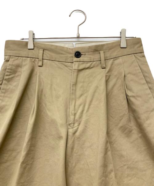 URU（ウル）URU (ウル) 2 TUCK WIDE PANTS(TYPE A)ツータック ワイド パンツ（タイプ エー） ブラウン サイズ:SIZE3の古着・服飾アイテム