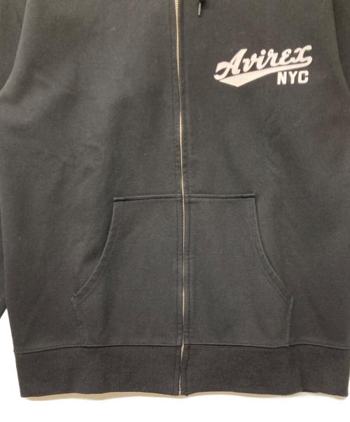 AVIREX（アヴィレックス）AVIREX (アヴィレックス) ジップパーカー ブラック サイズ:2XLの古着・服飾アイテム