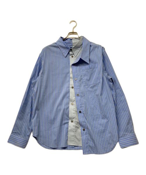 ANDERSSON BELL（アンダーソンベル）ANDERSSON BELL (アンダーソンベル) 26AW ASYMMETRIC LAYERED SHIRT(ニジュウロク エーダブリュー アシメトリック レイヤード シャツ) ブルー サイズ:SIZELの古着・服飾アイテム