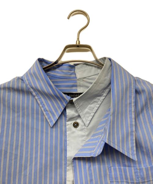 ANDERSSON BELL（アンダーソンベル）ANDERSSON BELL (アンダーソンベル) 26AW ASYMMETRIC LAYERED SHIRT(ニジュウロク エーダブリュー アシメトリック レイヤード シャツ) ブルー サイズ:SIZELの古着・服飾アイテム