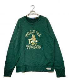 POLO RALPH LAUREN（ポロ・ラルフローレン）の古着「QRタグ LSCNM1-LONG SLEEVE KNIT(キューアールタグ エルエスシーエヌエムワン ロング スリーブ ニット)」｜グリーン