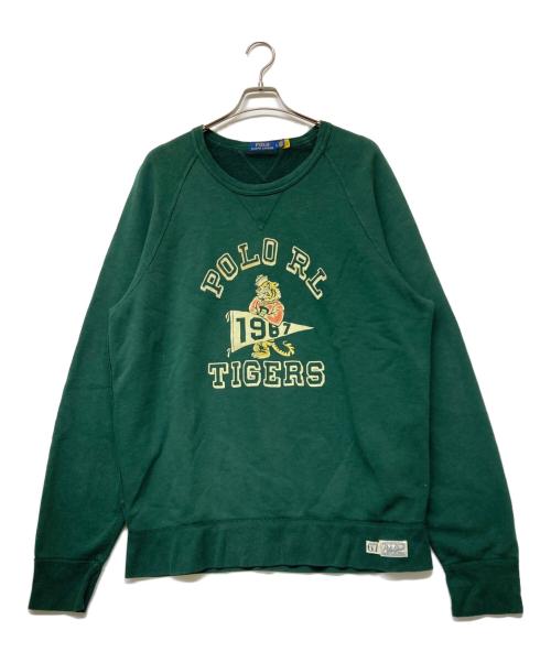 POLO RALPH LAUREN（ポロ・ラルフローレン）POLO RALPH LAUREN (ポロ・ラルフローレン) QRタグ LSCNM1-LONG SLEEVE KNIT(キューアールタグ エルエスシーエヌエムワン ロング スリーブ ニット) グリーン サイズ:SIZELの古着・服飾アイテム