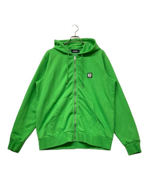 DIESEL（ディーゼル）DIESEL (ディーゼル) S-GIRK-HOOD-ZIP-K1(エス ガーク フード ジップ ケーワン) グリーン サイズ:sizeXLの古着・服飾アイテム