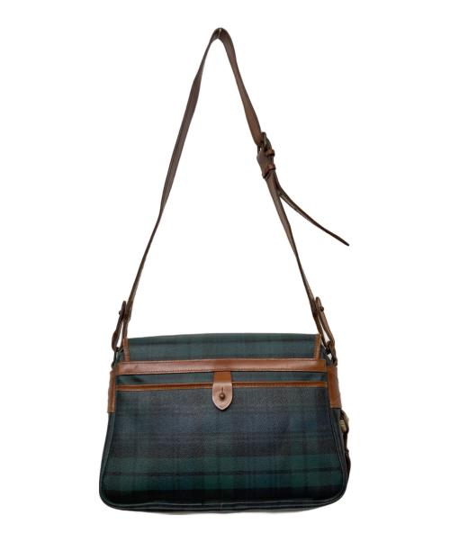 POLO RALPH LAUREN（ポロ・ラルフローレン）POLO RALPH LAUREN (ポロ・ラルフローレン) ブラックウォッチフラップショルダーバッグ グリーンの古着・服飾アイテム