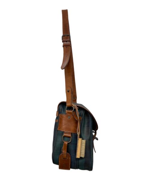 POLO RALPH LAUREN（ポロ・ラルフローレン）POLO RALPH LAUREN (ポロ・ラルフローレン) ブラックウォッチフラップショルダーバッグ グリーンの古着・服飾アイテム