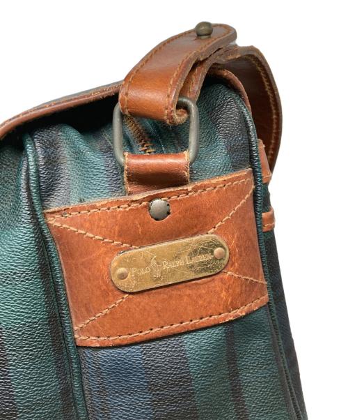 POLO RALPH LAUREN（ポロ・ラルフローレン）POLO RALPH LAUREN (ポロ・ラルフローレン) ブラックウォッチフラップショルダーバッグ グリーンの古着・服飾アイテム