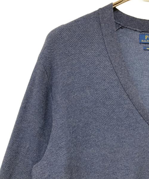 POLO RALPH LAUREN（ポロ・ラルフローレン）POLO RALPH LAUREN (ポロ・ラルフローレン) QRタグポニー刺繍ニットカーディガン ネイビー サイズ:sizeMの古着・服飾アイテム