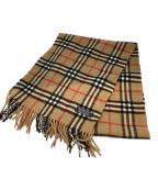 Burberry'sバーバリーズ）の古着「ノバチェックカシミヤストール」｜ベージュ