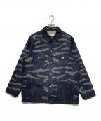 FDMTLファンダメンタル）の古着「TIGER SASHIKO COVERALL JACKET RINSE（「タイガー・サシコ・カバーオール・ジャケット・リンス）」｜インディゴ