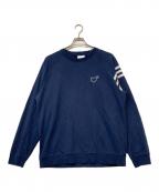 adidas×HUMAN MADEアディダス×ヒューマンメイド）の古着「Crew Neck Sweatshirt(クルー ネック スウェットシャツ)」｜ネイビー