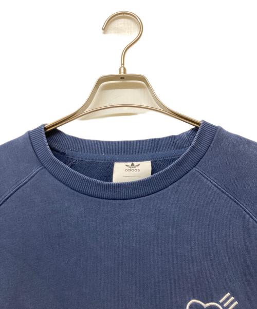 adidas（アディダス）adidas (アディダス) HUMAN MADE (ヒューマンメイド) Crew Neck Sweatshirt(クルー ネック スウェットシャツ) ネイビー サイズ:sizeXLの古着・服飾アイテム