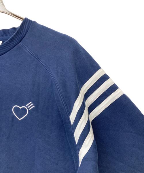 adidas（アディダス）adidas (アディダス) HUMAN MADE (ヒューマンメイド) Crew Neck Sweatshirt(クルー ネック スウェットシャツ) ネイビー サイズ:sizeXLの古着・服飾アイテム
