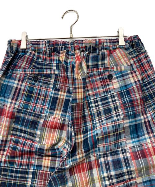 APPLEBUM（アップルバム）APPLEBUM (アップルバム) Patchwork Madras Wide Pants(パッチワーク マドラス ワイド パンツ) ブルー×レッド サイズ:SIZEL 未使用品の古着・服飾アイテム