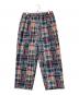 APPLEBUM（アップルバム）の古着「Patchwork Madras Wide Pants(パッチワーク マドラス ワイド パンツ)」｜ブルー×レッド