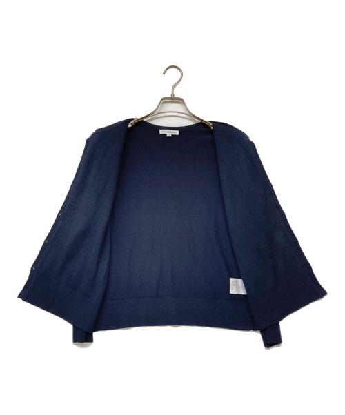 NARA CAMICIE（ナラカミーチェ）NARA CAMICIE (ナラカミーチェ) レース切替ニットカーディガン ネイビー サイズ:SIZE 2の古着・服飾アイテム
