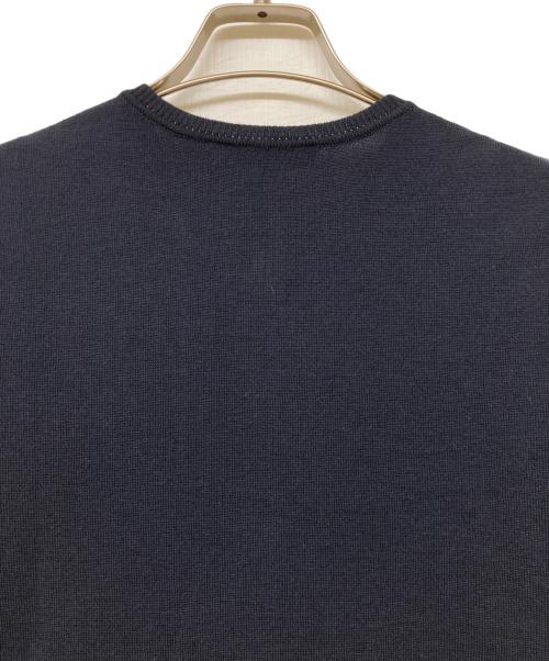 NARA CAMICIE（ナラカミーチェ）NARA CAMICIE (ナラカミーチェ) レース切替ニットカーディガン ネイビー サイズ:SIZE 2の古着・服飾アイテム