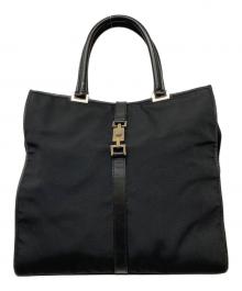 GUCCI（グッチ）の古着「ジャッキーライン トートバッグ」｜ブラック