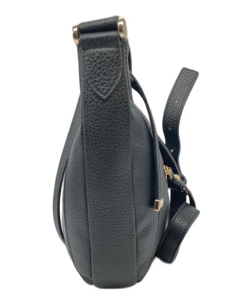 FURLA（フルラ）FURLA (フルラ) シボレザーショルダーバッグ ブラックの古着・服飾アイテム
