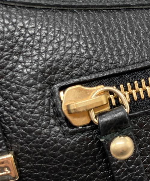 FURLA（フルラ）FURLA (フルラ) シボレザーショルダーバッグ ブラックの古着・服飾アイテム