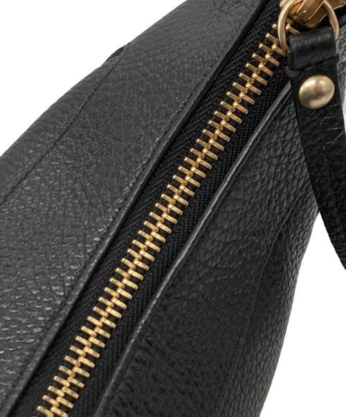 FURLA（フルラ）FURLA (フルラ) シボレザーショルダーバッグ ブラックの古着・服飾アイテム