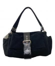 Vivienne Westwood（ヴィヴィアンウエストウッド）の古着「HAZEL TREASURE XL HANDBAG(ヘーゼル トレジャー エックスエル ハンドバッグ)」｜ブラック