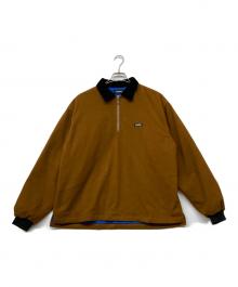 X-LARGE（エクストララージ）の古着「QUILTED HALF-ZIP SHIRT/クイルテッド・ハーフジップ・シャツ」｜ブラウン