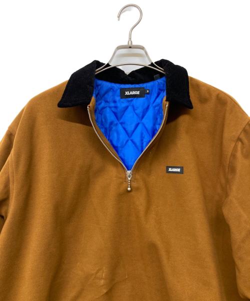 X-LARGE（エクストララージ）X-LARGE (エクストララージ) QUILTED HALF-ZIP SHIRT/クイルテッド・ハーフジップ・シャツ ブラウン サイズ:Ｍの古着・服飾アイテム